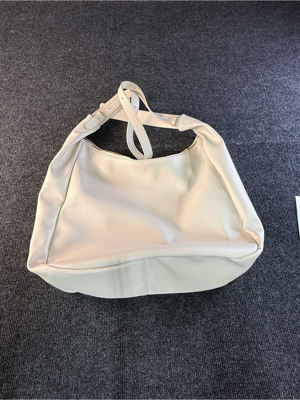 Gap Women's Cream Leather Shoulder Bag